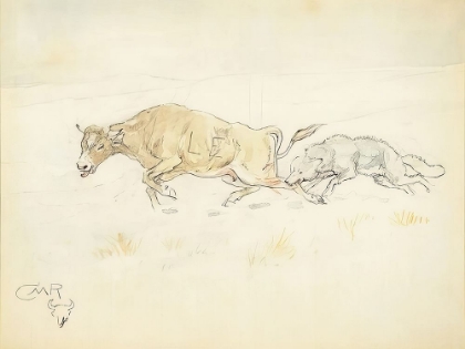 Picture of WOLF AND BULL