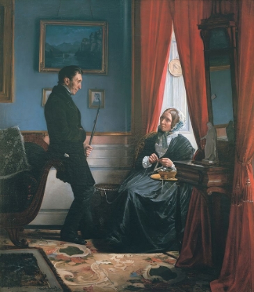 Picture of THE ARTISTS PARENTS|MR. AND MRS. J. P. BLOCH IN THEIR SITTING ROOM 1855
