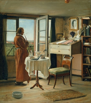 Picture of THE ACTOR KRISTIAN MANTZIUS IN HIS STUDY 1873