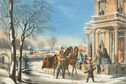 Picture of AMERICAN COUNTRY LIFE. PLEASURES OF WINTER 1855