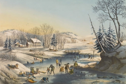 Picture of AMERICAN WINTER SCENES. MORNING 1854