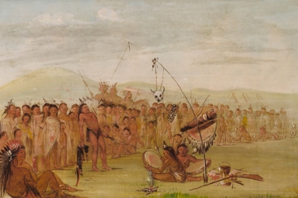Picture of SELF-TORTURE IN A SIOUX RELIGIOUS CEREMONY