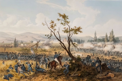 Picture of BATTLE AT CHURUBUSCO IN THE MEXICAN AMERICAN WAR 1847