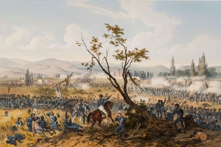 Picture of BATTLE AT CHURUBUSCO IN THE MEXICAN AMERICAN WAR 1847