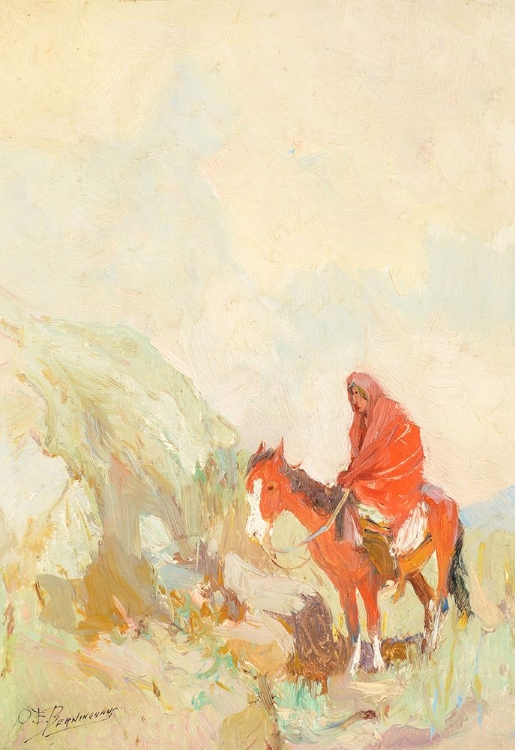 Picture of INDIAN ON HORSEBACK