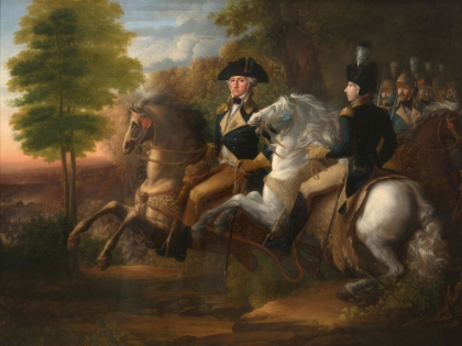 Picture of WASHINGTON AND LAFAYETTE AT THE BATTLE OF BRANDYWINE