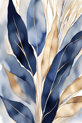 Picture of LEAVES IN BLUE 1