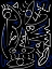 Picture of LINE ART IN WHITE AND ULTRAMARINE