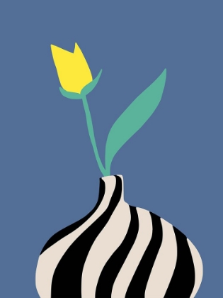Picture of BLACK AND WHITE STRIPED VASE