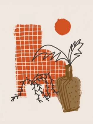 Picture of BURNT ORANGE GARDEN SKETCH