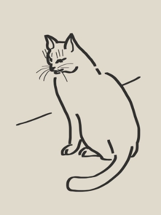 Picture of LINE ART CAT DRAWING 3