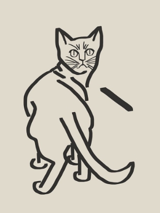 Picture of LINE ART CAT DRAWING 5