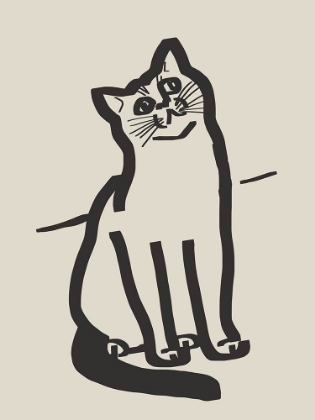 Picture of LINE ART CAT DRAWING 6