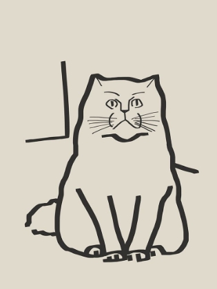 Picture of LINE ART CAT DRAWING 7