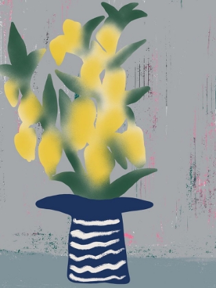 Picture of LEMON YELLOW FLOWER STILL LIFE