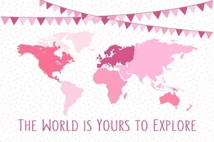 Picture of PINK WORLD MAP