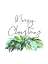 Picture of WATERCOLOR GREENERY MERRY CHRISTMAS