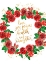 Picture of HOLIDAY WISHES WREATH OF RED ENGLISH ROSES