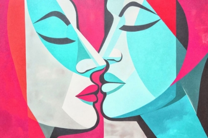Picture of A KISS PINK TEAL