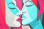 Picture of A KISS PINK TEAL