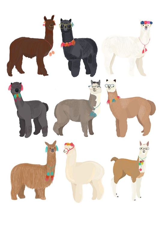 Picture of STANDING LAMAS IN GLASSES