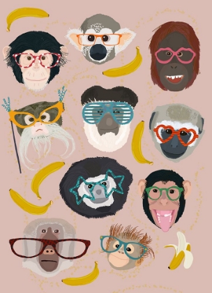 Picture of MONKEY IN GLASSES PRINT