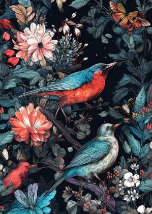 Picture of FLOWERS AND BIRDS 20