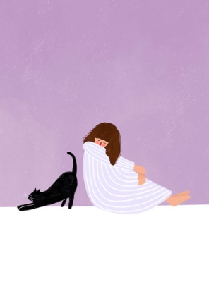 Picture of GIRL AND CAT