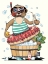 Picture of 18X24 INCH MEERKAT IN FOOT BATH