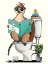 Picture of 18X24 INCH MEERKAT ON TOILET