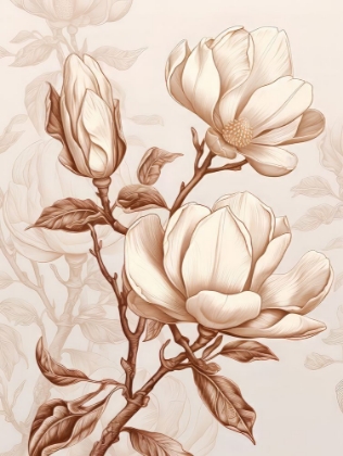 Picture of BEIGE FLOWERS 1