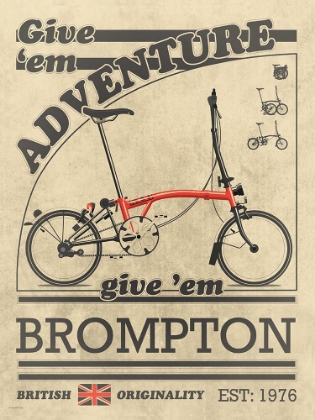 Picture of BROMPTON BICYCLE VINTAGE STYLE ADVERT