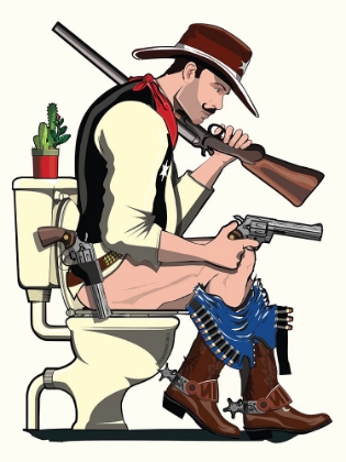 Picture of COWBOY ON THE TOILET