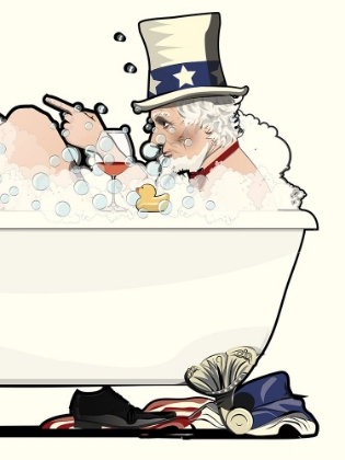 Picture of UNCLE SAM IN THE BATH