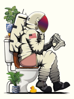 Picture of SPACE ASTRONAUT ON TOILET