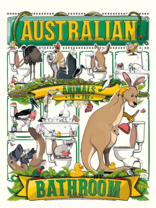 Picture of AUSTRALIAN ANIMALS IN THE BATHROOM