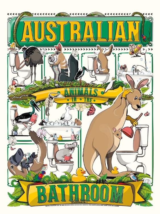Picture of AUSTRALIAN ANIMALS IN THE BATHROOM