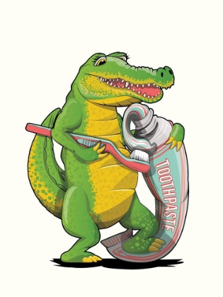 Picture of AUSTRALIAN CROC BRUSHING TEETH