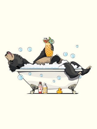 Picture of SLOTH BEAR RELAXING IN THE BATH