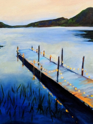 Picture of DOCK AND LAKE 12X16