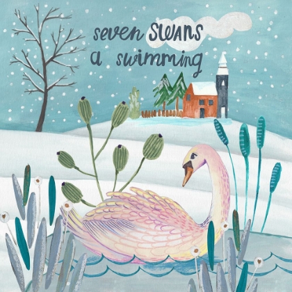 Picture of SEVEN SWANS A SWIMMING