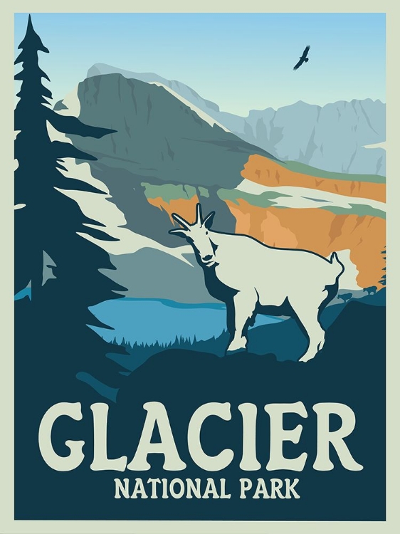 Picture of GLACIER NATIONAL PARK TRAVEL PRINT