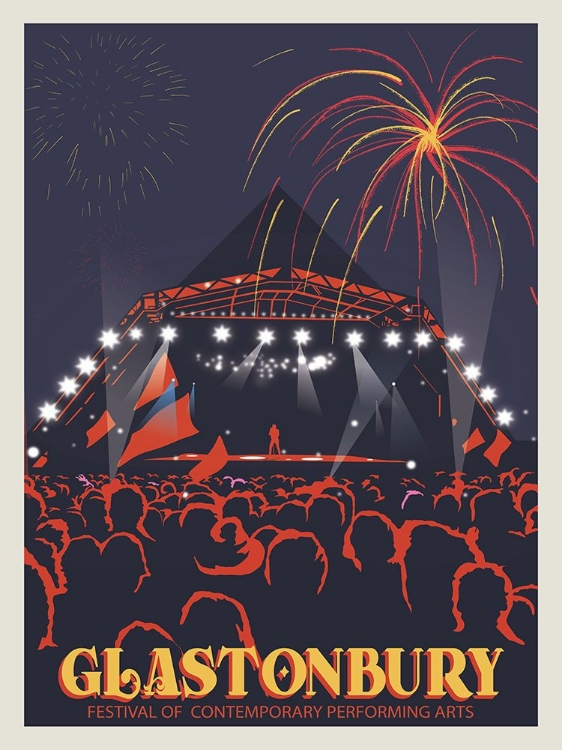 Picture of GLASTONBURY FESTIVAL PRINT