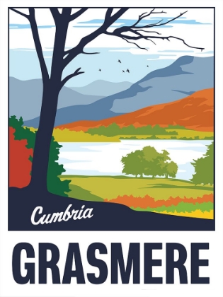 Picture of GRASMERE LAKE DISTRICT TRAVEL PRINT