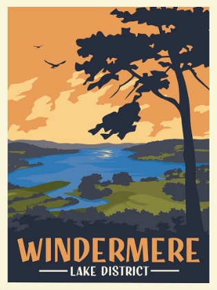 Picture of WINDERMERE LAKE DISTRICT TRAVEL PRINT