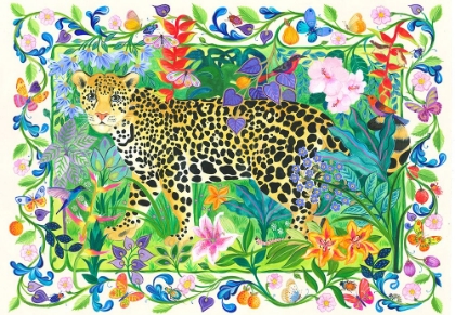 Picture of PAINTED JAGUAR IN THE JUNGLE