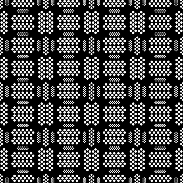 Picture of DOTS IN A ROW 2 BLACK AND WHITE