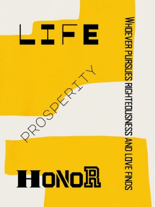 Picture of BIBLE VERSE - LIFE PROSPERITY AND HONOR