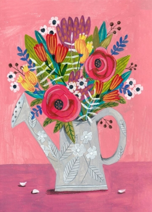 Picture of WATERING CAN WITH FLOWERS