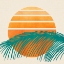 Picture of RETRO TROPICAL SUNSET 2